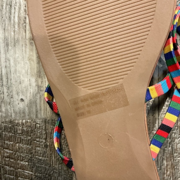 Fashion Nova Vibrant Strappy Sandals Size 10 - Picture 8 of 9